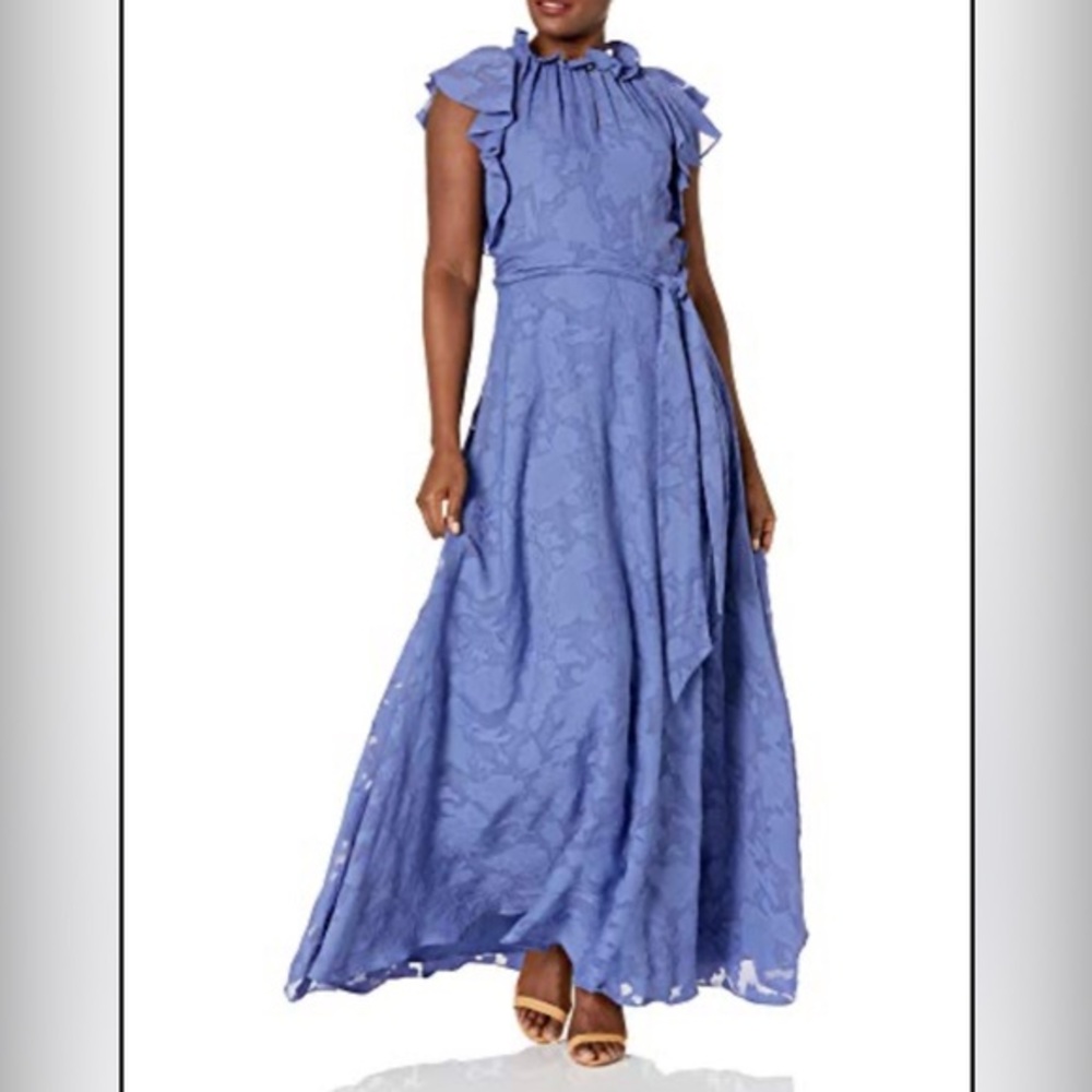 Tahari | NWT Chiffon Ruffled Gown